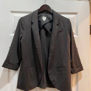 LC Lauren Conrad Open Front Blazer, Charcoal Gray